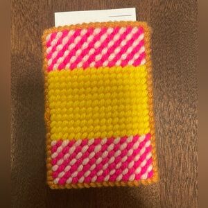 Handmade embroidery card holder